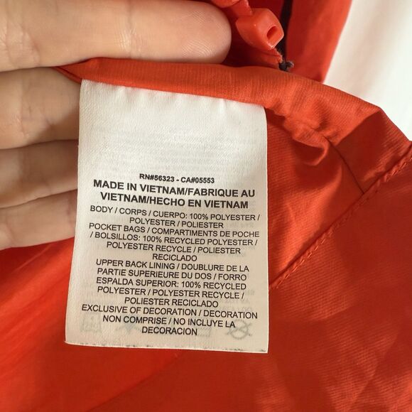 Nike Windbreaker Jacket Women's Medium Orange Two Ton Full Zip Hooded - Picture 9 of 13